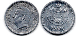 MA 24261 / Monaco 1 Franc 1943 TTB - 1960-2001 Franchi Nuovi