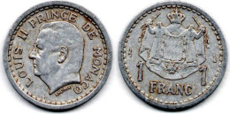 MA 24265 / Monaco 1 Franc 1943 TTB - 1960-2001 Francos Nuevos