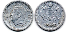 MA 24267 / Monaco 1 Franc 1943 TB+ - 1960-2001 Nieuwe Frank