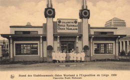 BELGIQUE - Liège - Stand Des Etablissements Odon Warland - Cigarettes Boules Nationales -  Carte Postale Ancienne - Liège