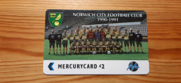 Phonecard United Kingdom, Mercury 2PFLC - Norwich City Football Club 12.948 Ex. - Mercury Communications & Paytelco