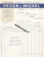 37 0015 AMBOISE INDRE-ET-LOIRE 1952 - Manufacture Articles De Pêche S.A.R.L PEZON & MICHEL Émérillons à M. CADIOU - Sport & Tourismus