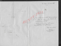 LETTRE DE ORLÉANS 1864 FORÊT PLAN DU BOIS DE LA RANCONNIERE CHATEAU DE LA FERTÉ SAINT AUBIN  : - Manuscrits