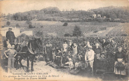 CPA 33 COTEAUX DE SAINT EMILION / UN GROUPE DE VENDANGEURS AU CLOS DE BEARD / PROPRIETE PIERRE BORIE - Sonstige & Ohne Zuordnung