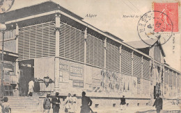 ALGER Marché Couvert Populaire De La Lyre Coté Rue De La Lyre Et Rue Randon Cpa 1905 - Algiers