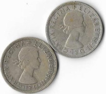 AUSTRALIE FLORIN  Elisabeth II   Lot De2 ,1953 & 1954 Argent  TTB - Ohne Zuordnung