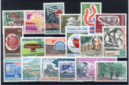 RC 19334 COTE D'IVOIRE COTE 25,60€ ENTRE N° 311 ET 345 ENSEMBLE DE 18 VALEURS EMISES EN 1971 ET 1972 NEUF ** MNH - TB - Ivoorkust (1960-...)