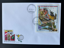 Guinée Guinea 2009 Mi. Bl. 1736 FDC Surchargé Overprint Dinosaures Dinosaurier Dinosaurs Anniversaire De Charles Darwin - Guinee (1958-...)