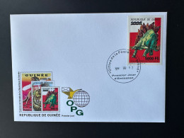 Guinée Guinea 2009 Mi. 6774 FDC Surchargé Overprint Dinosaures Dinosaurier Dinosaurs 200e Anniversaire Charles Darwin - Préhistoriques