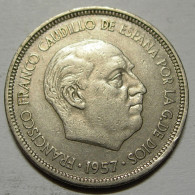 REGNO DI SPAGNA 5 Pesetas 1957 73 BB++  - 5 Pesetas