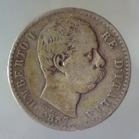 REGNO D'ITALIA 2 Lire 2° Tipo 1887 MB++  - 1878-1900 : Umberto I.