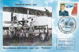 Cartolina STORIA AVIAZIONE COMINA 1910/1917 PORDENONE Centenario Campo Volo - Manifestazioni