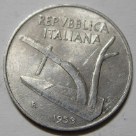 REPUBBLICA ITALIANA 10 Lire Spighe 1953 SPL  - 10 Lire