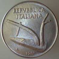 REPUBBLICA ITALIANA 10 Lire Spighe 1981 FDC  - 10 Lire