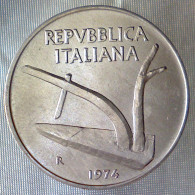 REPUBBLICA ITALIANA 10 Lire Spighe 1974 FDC  - 10 Lire