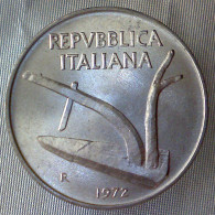 REPUBBLICA ITALIANA 10 Lire Spighe 1972 FDC  - 10 Liras