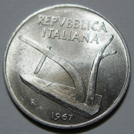 REPUBBLICA ITALIANA 10 Lire Spighe 1967 FDC  - 10 Liras