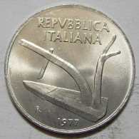 REPUBBLICA ITALIANA 10 Lire Spighe 1977 FDC  - 10 Lire
