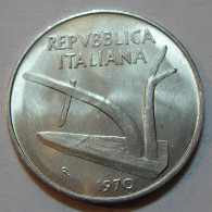 REPUBBLICA ITALIANA 10 Lire Spighe 1970 FDC  - 10 Liras