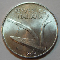 REPUBBLICA ITALIANA 10 Lire Spighe 1969 FDC  - 10 Liras