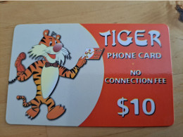 CANADA PREPAID / TIGER PHONECARD/ ONTARIO/  $10,-/  TIGER/TIGRE   / VERY  FINE USED  **15050** - Canada