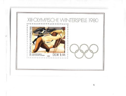 DF84 - BLOC FEUILLET DDR - JEUX OLYMPIQUES 1976 INNSBRUCK - Winter 1976: Innsbruck