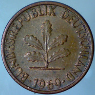 GERMANIA 1 Pfennig 1969 G BB  - 1 Pfennig