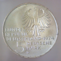 GERMANIA 5 Mark 250th Anniversary - Birth Of Immanuel Kant, Philosopher 1974 D QFDC  - 5 Marcos