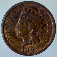 STATI UNITI D'AMERICA 1 Cent Indian 1889 QSPL  - 1859-1909: Indian Head