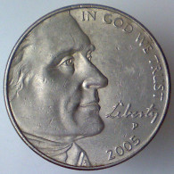 STATI UNITI D'AMERICA 5 Cents Jefferson 2005 P BB QSPL  - 1938-…: Jefferson