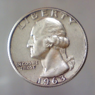 STATI UNITI D'AMERICA ¼ Dollar Washington 1963 QBB  - 1932-1998: Washington