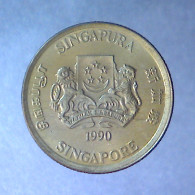 SINGAPORE 5 Cents 1990 FDC  - Singapore