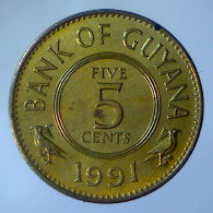 GUYANA 5 Cents 1991 FDC  - Other - America