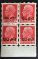 1941 - Italia - Occupazione Isole Jonie - Cent 75 . Quartina - Nuovi - Islas Jónicas