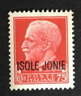 1941 - Italia - Occupazione Isole Jonie - Cent 75  - Nuovo - Isole Ionie