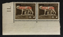 1941 - Italia - Occupazione Isole Jonie - Cent 5 - Coppia - Nuovi - Isole Ionie