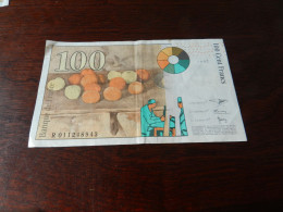 Billets   100 Francs   1997  Numéros  R011248943 - 100 F 1997-1998 ''Cézanne''