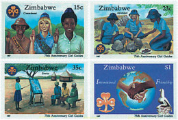 40009 MNH ZIMBABUE 1987 75 ANIVERSARIO DEL ESCULTISMO FEMENINO - Zimbabwe (1980-...)