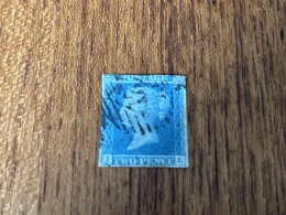 Queen Victoria 1841 Two Pence Blue Imperf Used - Gebruikt