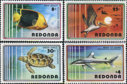 355134 MNH REDONDA 1980 FAUNA MARINA - Sonstige & Ohne Zuordnung