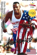 USA - ORIG.AUTOGRAPH - KEVIN YOUNG - OLYMPIC CHAMPION - 400M HURDLES - 1992 BARCELONA - Sportspeople