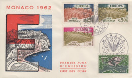 Enveloppe  FDC   1er  Jour   MONACO   EUROPA    1962 - 1962