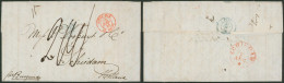 Maritime Mail - LAC Dated New-York (1843, Ship Burgundy "union Line"), Letter Weighed 15gr > Schiedam (Hollande) - …-1845 Vorphilatelie