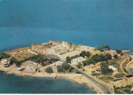 CARTOLINA  TRANI,PUGLIA-VEDUTA AEREA DELLA PENISOLA DI COLONNA-MEMORIA,CULTURA,RELIGIONE,IMPERO ROMANO,VIAGGIATA 1974 - Trani