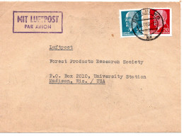 69412 - DDR - 1963 - 25Pfg Ulbricht MiF A LpBf BERLIN -> Madison, WI (USA) - Covers & Documents