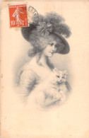 ILLUSTRATEUR - WICHERA - Femme Avec Un Chat - M M Vienne - Carte Postale Ancienne - Wennerberg, B.