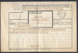 Hungary, Telegram, 1961 - Télégraphes