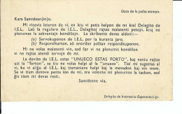 „Liebe Gefährtinnen Und Gefährten…“, Karte Der Delegito De Internacia Esperanto-Ligo, Nicht Gelaufen - Esperanto