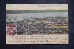 PORTUGAL  - Affranchissement De Setubal Sur Carte Postale De Lisbonne Pour Paris En 1904 - L 146679 - Briefe U. Dokumente