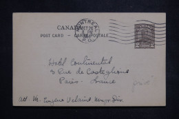 CANADA  -  Entier Postal Commercial De Montréal Pour Paris En 1934 - L 146680 - 1903-1954 De Koningen